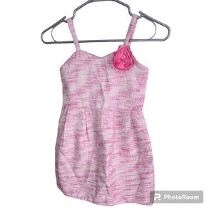 Janie and Jack Pink-Stitch Boucle Dress Size 6